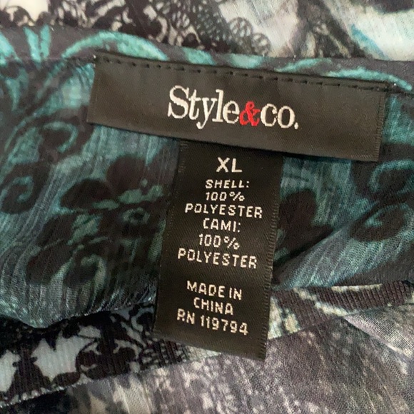 Style & Co Layered Capelet Top with Attached Cami NWT - Picture 6 of 8